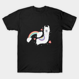 Cute Rainbow Llama T-Shirt